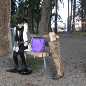 Tina in Thigh High Leather Boots